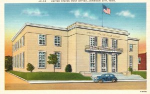 Vintage Postcard 1930's United States Post Office Johnson City Tennessee TN