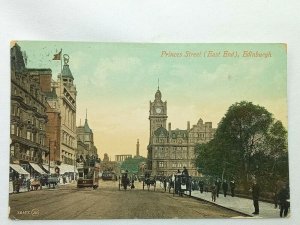 Vintage Postcard 1910 Princes Street East End Edinburgh Scotland