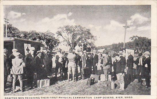 Military Drafted Men Receiving Their First Physical Examination Camp Devens A...