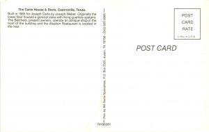 Castroville Texas 1970s Postcard The Carle House & Store
