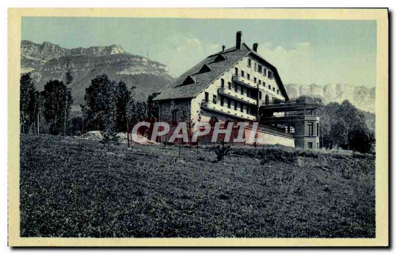 Old Postcard Villard De Lans The steeple and large meadows