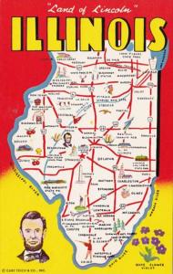 Map Of Illinois The Land Of Lincoln