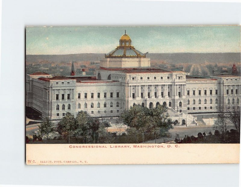 Postcard Congressional Library Washington DC USA