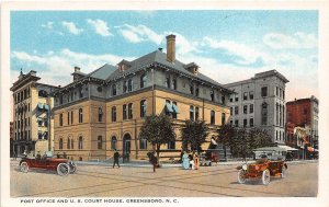 J54/ Greensboro North Carolina Postcard c1915 U.S. Post Office Court House  43