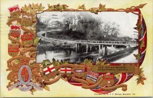 'Old Indian Bridge' Brantford Ontario ON (for WJF Mallagh) c1908 Postcard E48