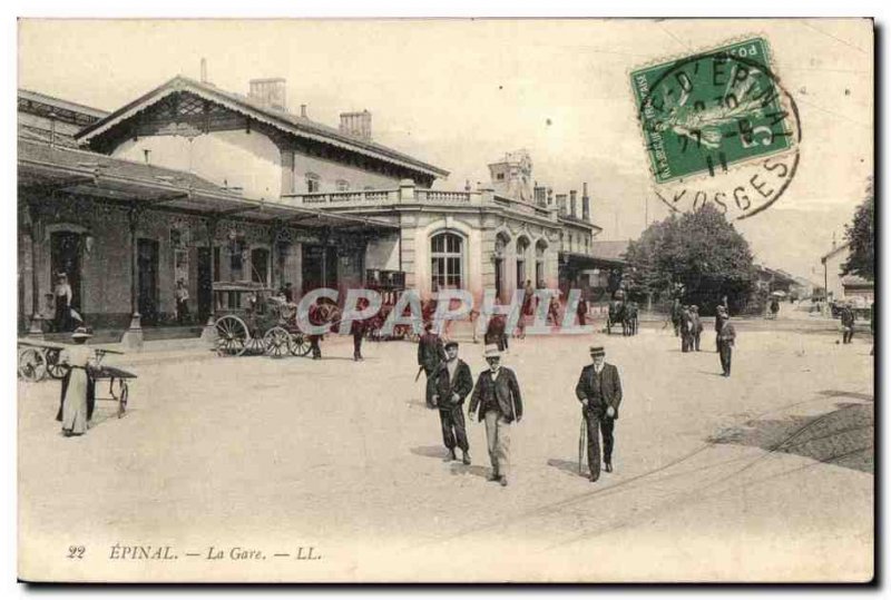 Old Postcard Epinal Train