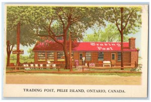 1961 Trading Post Street View Pelee Island Ontario Canada Vintage Postcard 