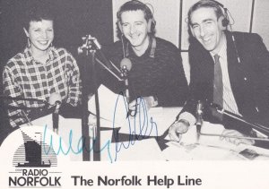 Wally Webb & Female DJ Double Hand Signed Radio Norfolk Photo