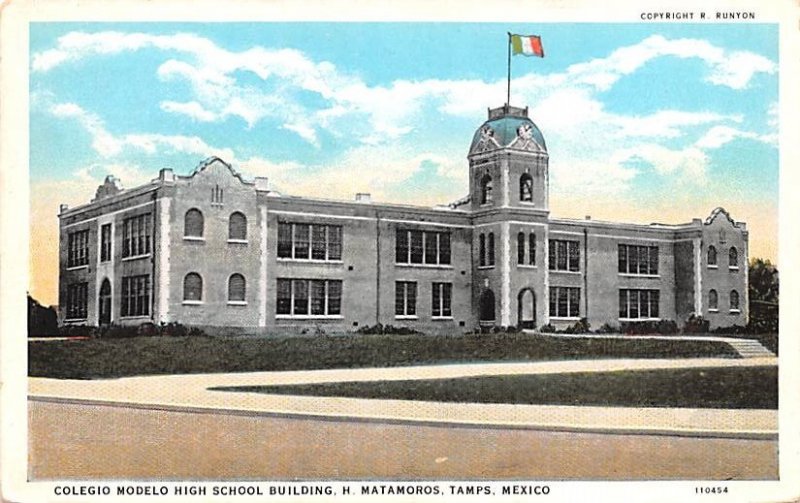 Colegio Modelo High School Building H Matamoros, Tamps Mexico Tarjeta Postal ...