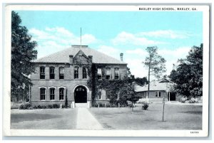 c1940's Baxley High School Building Exterior Baxley Georgia GA Unposted Postcard