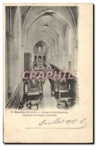 Old Postcard Begrolles M and L Abbey of Bellefontaine Interior of the Church ...