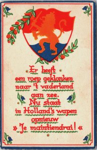 Netherlands Je Maintiendrai! World War 2 Liberation Vintage Postcard C135