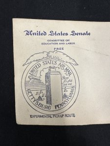 U.S. SENATOR RUSH HOLT ORIGINAL 1939 HISTORICAL ENVELOPE AIR MAIL WEST VIRGINIA