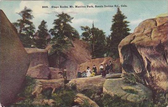 Colorado Mount Manittou Stage Rocks Scenic Incline Ry 1909