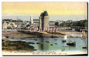 Old Postcard The Saint-Servan Solidor Tower and Fort Saint Pere