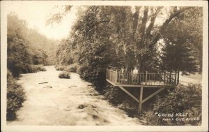 Jackson? NH? Crow's Nest Wildcat River Obsv Deck c1910 Real Photo Postcard