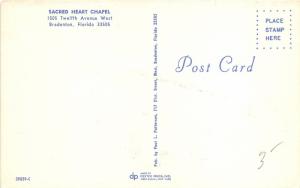 Bradenton Florida~Sacred Heart Chapel (Roman Catholic Church)~1960s Postcard