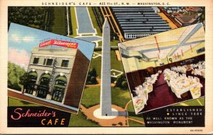 Washington D C Schneider's Cafe 1943 Curteich