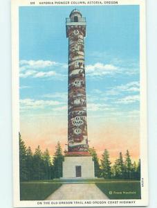 Unused Linen ASTOR COLUMN Astoria Oregon OR H5091