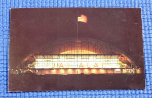 Vintage Jai Alai Fronton at Night West Palm Beach FL Postcard