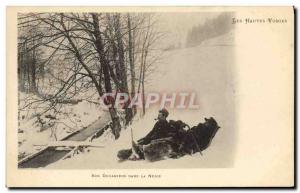 Postcard Old Customs Customs Customs Vosges Our customs in the snow