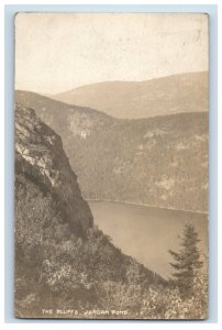 c1910 RPPC Maine The Bluffs Jordan Pond Postcard F112E