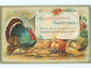 Divided-Back THANKSGIVING SCENE Great Postcard AA0532