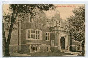 Public Library Madison Wisconsin 1908 postcard