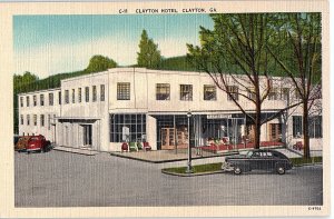 Postcard HOTEL SCENE Clayton Georgia GA AI1728