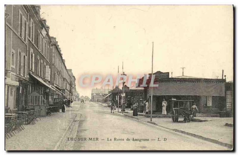 Old Postcard Luc Sur Mer Langrune Ronte langrune Road