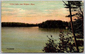 Webster Massachusetts c1910 Postcard View Of Indian Lake