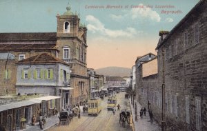 Cathedrale Maronite Lazaristes Couvent Beirut Lebanon Rare Old Postcard