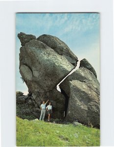 Postcard The Split Rock, Grandfather Mountain, Linville, North Carolina