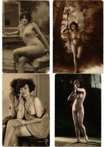 REAL PHOTO NUDES ART EROTIC NUS  ALL ÉTAT POOR CONDITION 16 CPA