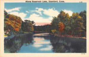 Stamford Connecticut Reservoir Lake Waterfront Antique Postcard K76552