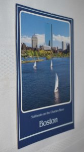 Sailboats Charles River Boston Massachusetts Postcard Klein Post Card Service