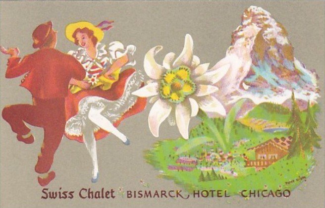 Illinois Chicago Bismarck Hotel Swiss Chalet Restaurant