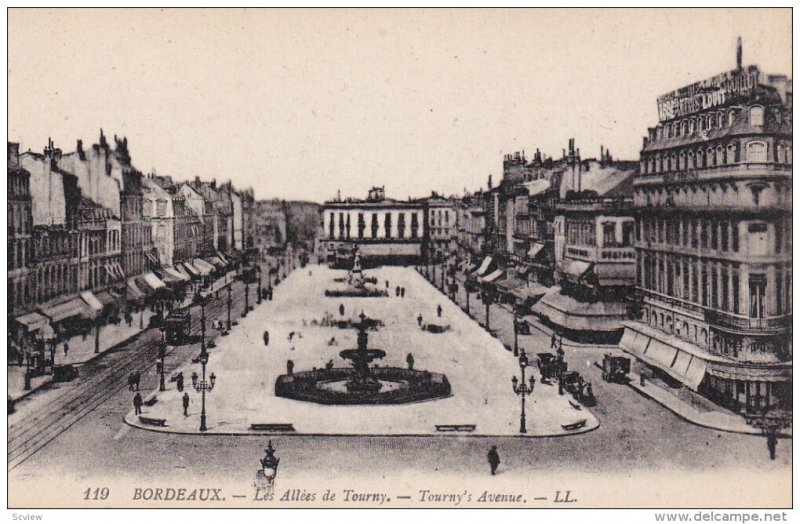 BORDEAUX, Gironde, France, 1900-1910´s; Les Allees De Tourny