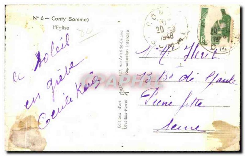 Old Postcard The Church Conty
