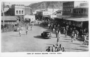 BR100281 view of maidan square crater aden real photo car yemen voiture