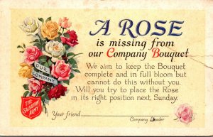 Salvation Army Greetings With Roses