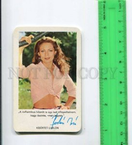 264000 Iren BORDAN Hungarian ACTRESS Film 1977 Pocket CALENDAR