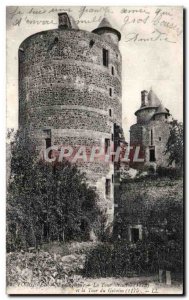 Old Postcard Fougeres Melusine Tower and the Tower of Goblin