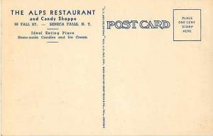 Linen Interior view of The Alps Restaurant Seneca Falls NY