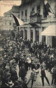 Echternach Luxembourg Parade Marching Band Violins c1910 Vintage Postcard