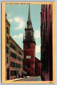 Old North Church  Boston Massachusetts  Postcard