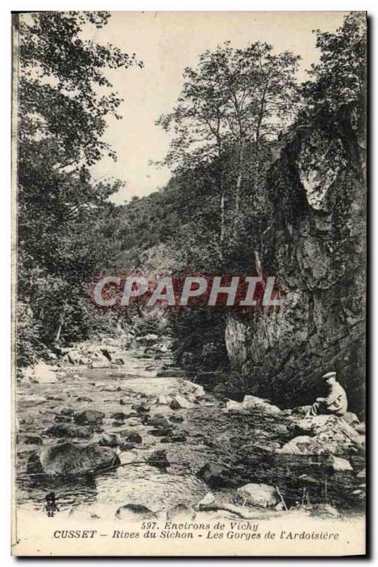 Old Postcard From Around Vichy Cusset Rives Du Sichon Gorges From & # 39Ardoi...