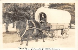 H11/ Interesting RPPC Postcard c1910 Buffalo-Drawn Carriage Wagon 4