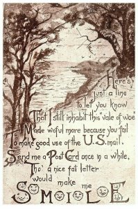 Vintage Postcard Topic US Mail Shipped Ballston Spa NY Cancellation 1909-