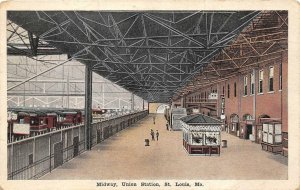 MIDWAY UNION STATION TRAIN DEPOT ST. LOUIS MISSOURI POSTCARD